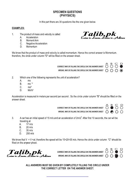 Read Uet Entry Test Sample Paper File Type Pdf 