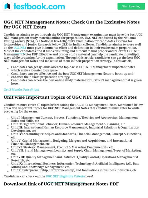 Ugc Net Notes For Management