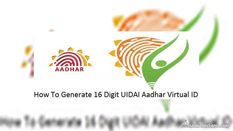 uidai.gov.in How To Generate UIDAI Aadhaar Virtual ID Number (16 Digit)