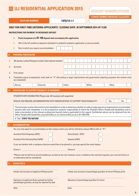Uj University Nursing Application Forms 2014