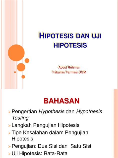 uji hipotesis pdf