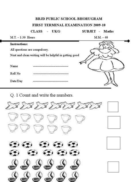 Ukg Maths Question Paper Pdf