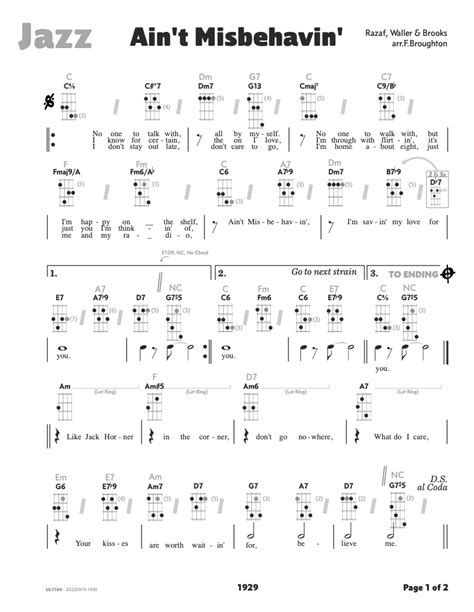 ukulele songs jazz