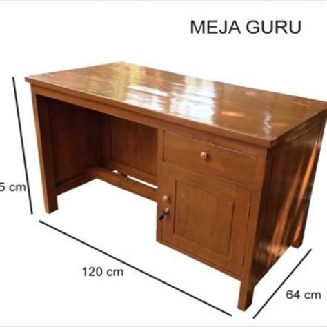 ukuran meja kantor kayu jati