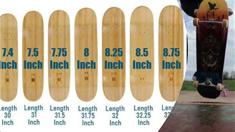 ukuran standar skateboard