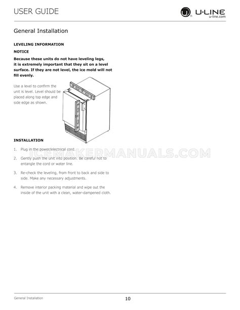 Uline Icemaker Manual