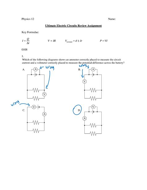 Ultimate Electric Circuits Review Assignment Solution
