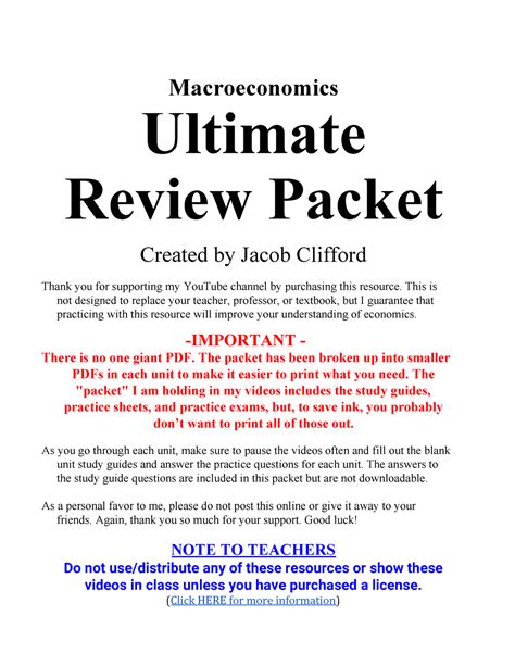 Ultimate Review Packet