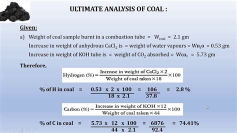 Read Online Ultimate Analysis Of Coal 