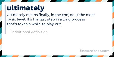 Ultimately Meaning