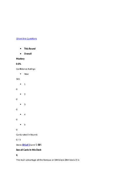 Ultrasonic Ginzel Testing Questions