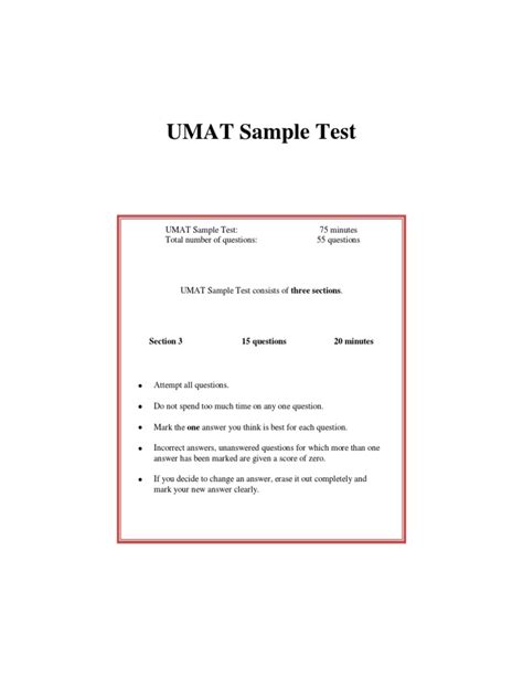umat sample exams sydney