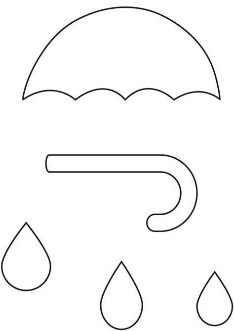 Umbrella Craft With Raindrops Raindrop Template For Preschool - Raindrop Template For Preschool