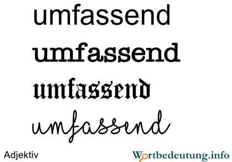 umfassend Definition