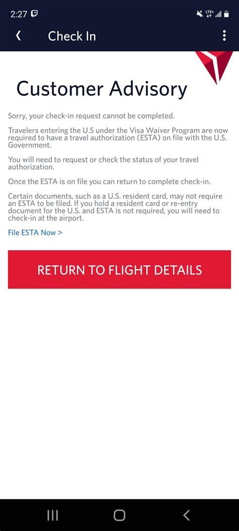 unable to check in online delta