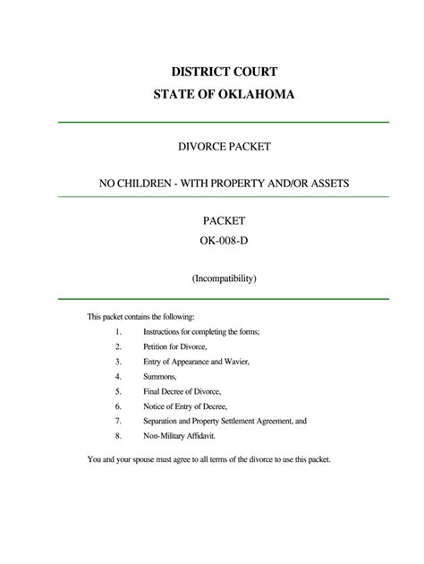 uncontested divorce oklahoma