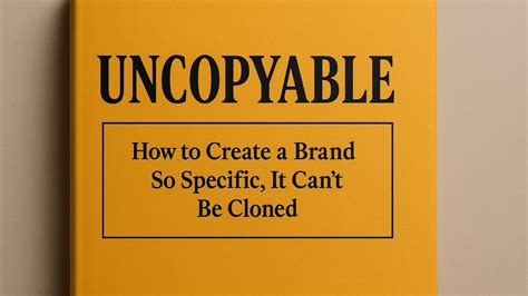 Uncopyable: How To Create An Unfair Advantage Over Your Competition