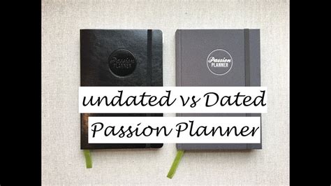 undated vs dated passion planner