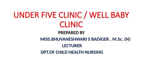 Under Five Clinic Ppt