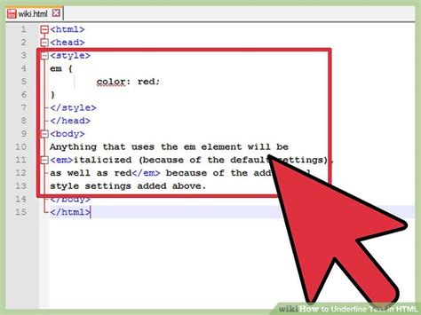 underline heading in html