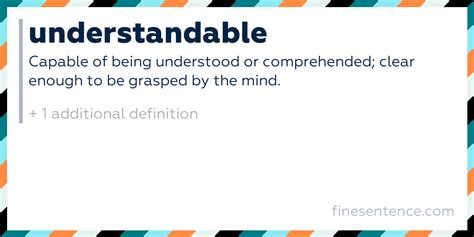 understandable definition
