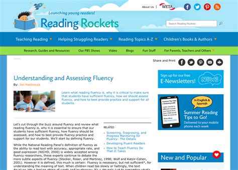 Understanding And Assessing Fluency Reading Rockets Reading Sentences For Fluency - Reading Sentences For Fluency