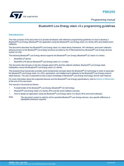 Understanding Bluetooth Low Energy Stmicroelectronics