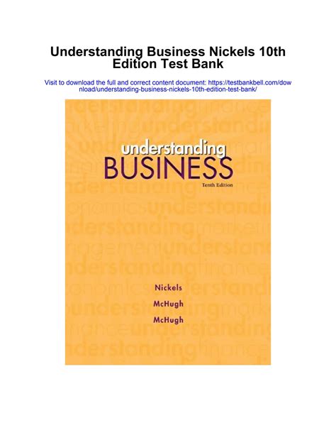 understanding business 10th edition test bank