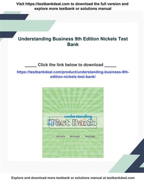 Understanding Business 9th Edition Chapter 1