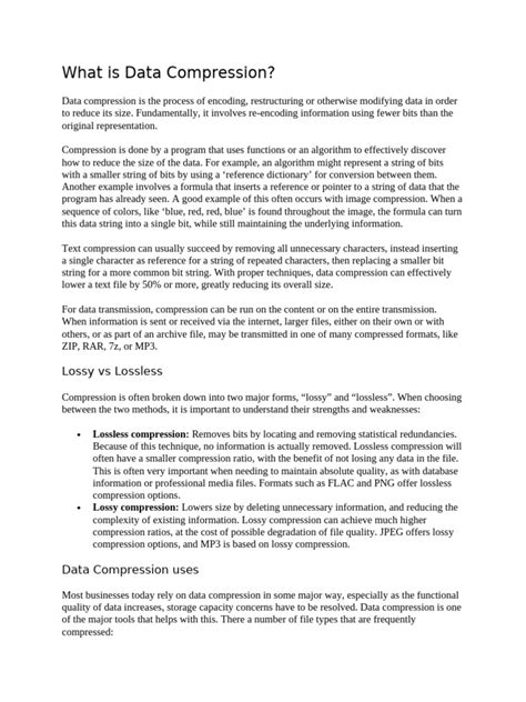 Understanding Compression Data Compression For Modern Developers