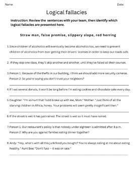 Understanding Fallacies Answer Key