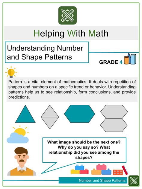 Understanding Number And Shape Patterns 4th Grade Math Number Relationship 4th Grade Worksheet - Number Relationship 4th Grade Worksheet