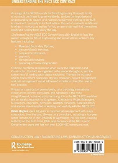 Understanding The Nec3 Ecc Contract A Practical Handbook By Kelvin Hughes 16 Oct 2012 Paperback