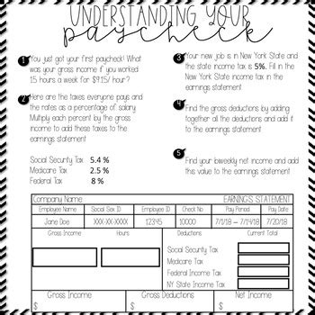 Understanding Your Paycheck Worksheets Kiddy Math Understanding Your Paycheck Worksheet Answer Key - Understanding Your Paycheck Worksheet Answer Key