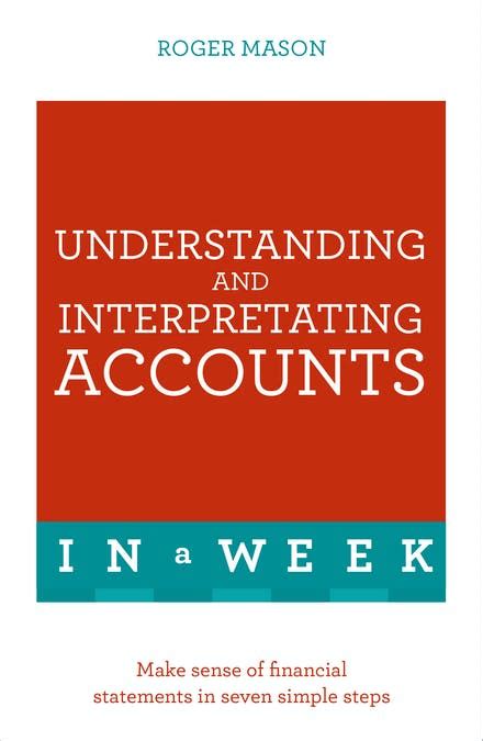 Download Understanding And Interpreting Accounts In A Week Make Sense Of Financial Statements In Seven Simple Steps 