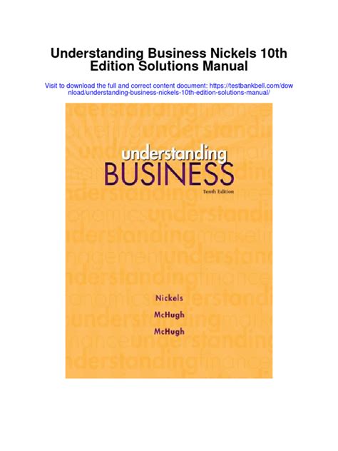 Full Download Understanding Business Nickels 10Th Edition Pdf 