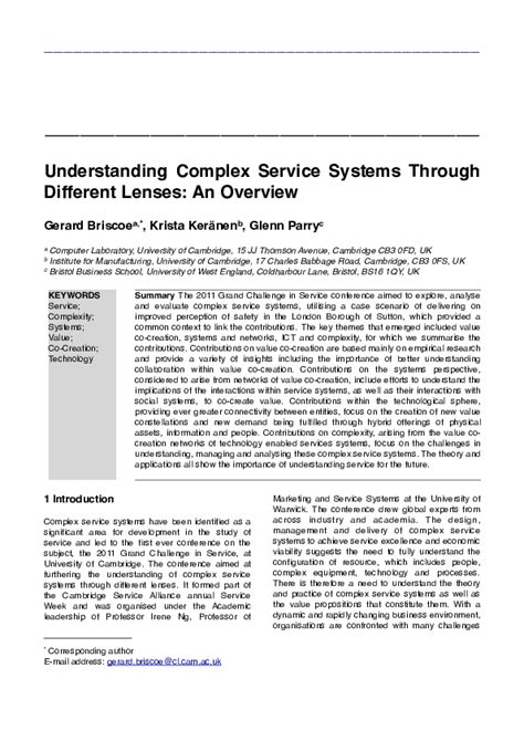 Full Download Understanding Complex Service Systems Through Different 