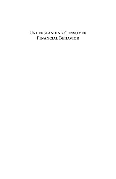 Download Understanding Consumer Financial Behavior 