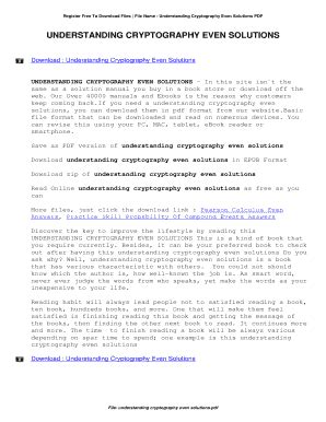 Full Download Understanding Cryptography Even Solutions 