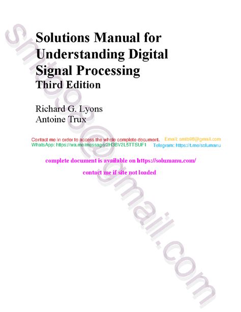 Download Understanding Digital Signal Processing Lyons Solutions Manual 