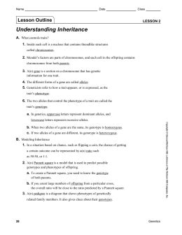 Read Understanding Inheritance Outline Answer Key 
