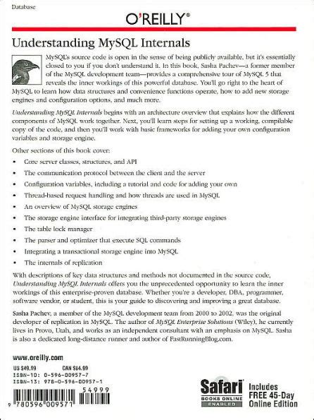 Read Online Understanding Mysql Internals 