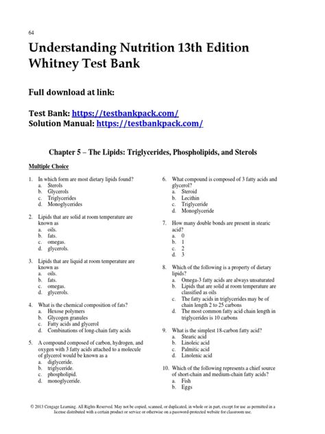 Full Download Understanding Nutrition 13Th Edition Quizzes 