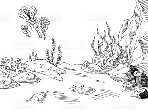 underwater clipart black and white - Clipground