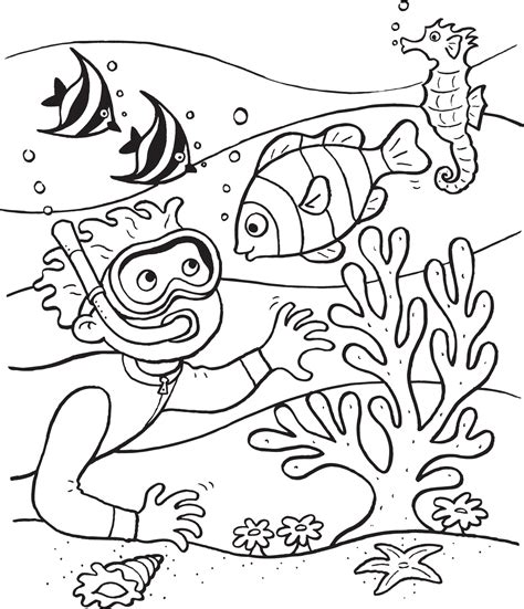 Underwater Coloring Pages Free Amp Printable Ocean Floor Coloring Page - Ocean Floor Coloring Page