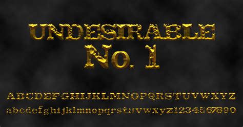 undesirable no 1 font