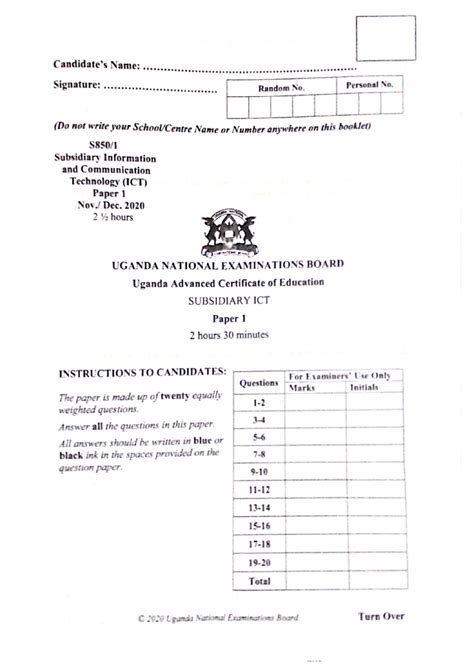 Read Uneb Computer Past Papers 