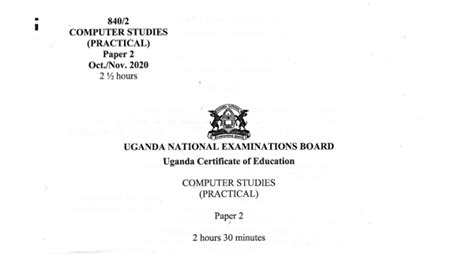 Full Download Uneb Uce Computer Past Papers Free E Book Online