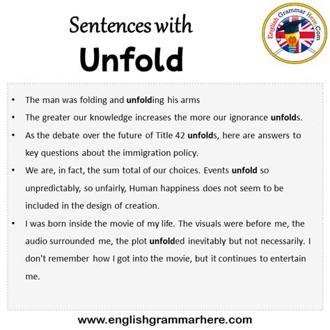 Unfold In Sentence