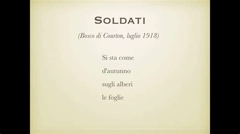 Ungaretti Soldati Testo
